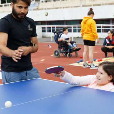 Entrainement tennis de table Handisport