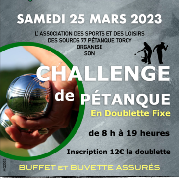 Challenge en doublette fixe de pétanque